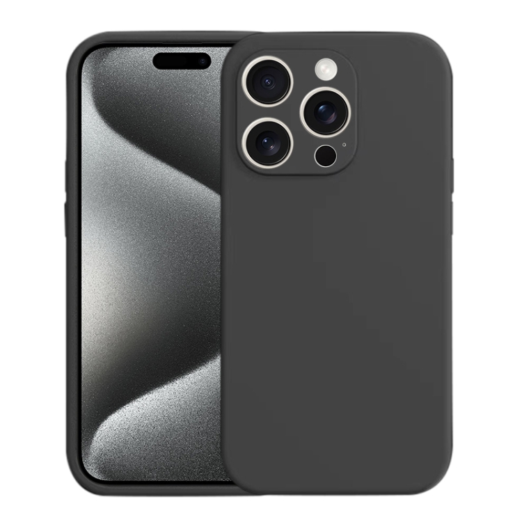 

For iPhone 15 Pro Max Liquid Silicone MagSafe Phone Case(Black)