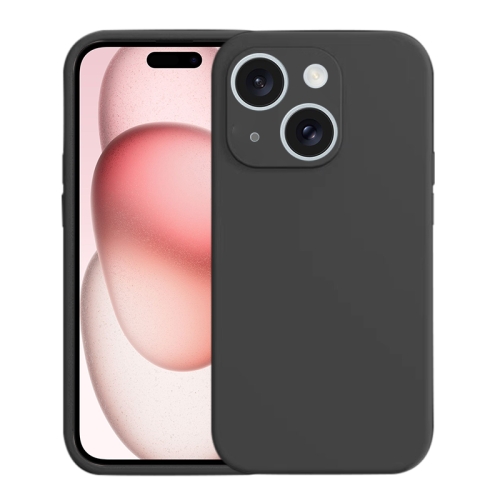 

For iPhone 15 Plus Liquid Silicone MagSafe Phone Case(Black)