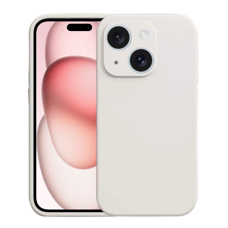 

For iPhone 15 Liquid Silicone MagSafe Phone Case(White)