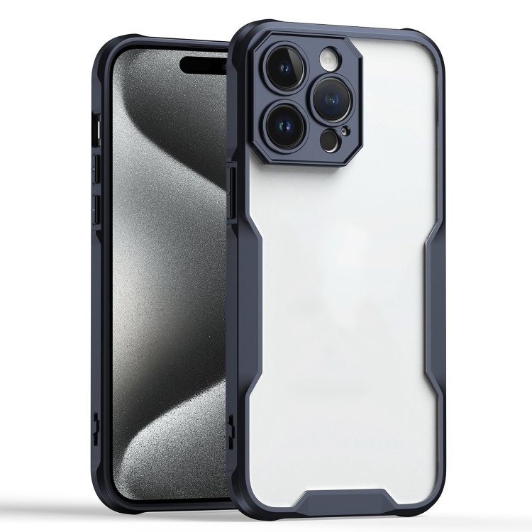 

For iPhone 15 Pro Max Armor Shockproof PC Hybrid TPU Phone Case(Black)