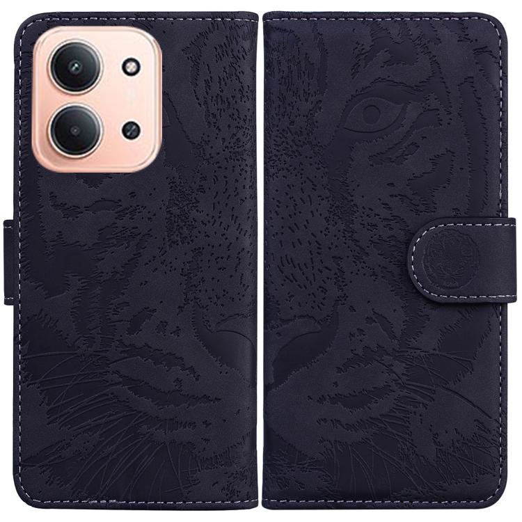 

For Redmi 15C 5G / 4G EU 173mm / Poco C85 5G Tiger Embossing Pattern Flip Leather Phone Case(Black)
