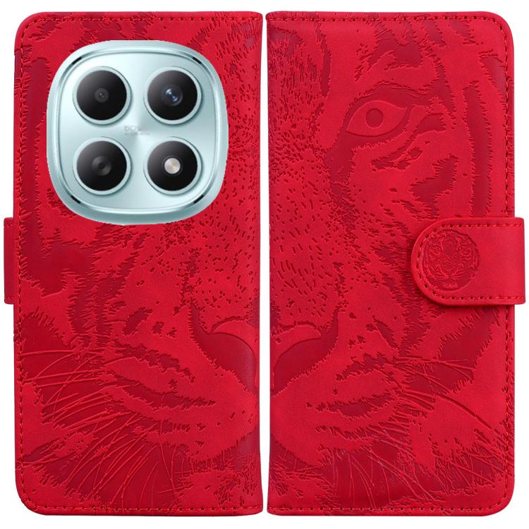 

For Redmi Note 15 4G / 5G Global 164mm / Poco M8 5G Tiger Embossing Pattern Flip Leather Phone Case(Red)