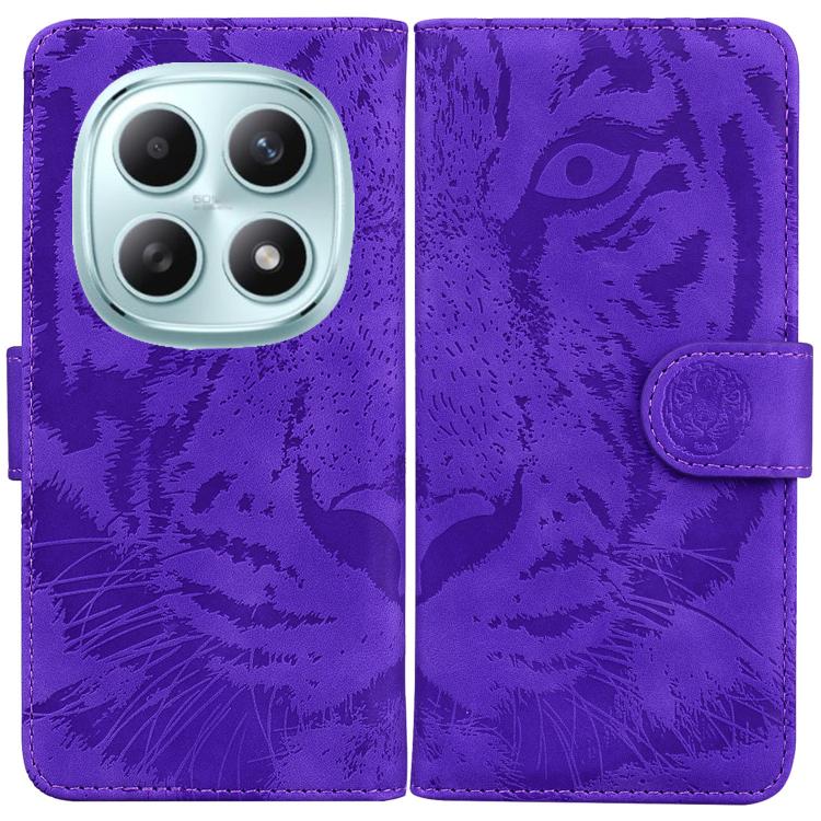 For Redmi Note 15 4G / 5G Global 164mm / Poco M8 5G Tiger Embossing Pattern Flip Leather Phone Case(Purple)