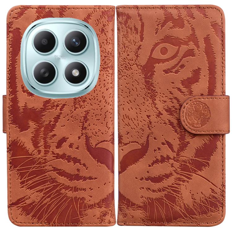 

For Redmi Note 15 5G Global 164mm Tiger Embossing Pattern Flip Leather Phone Case(Brown)