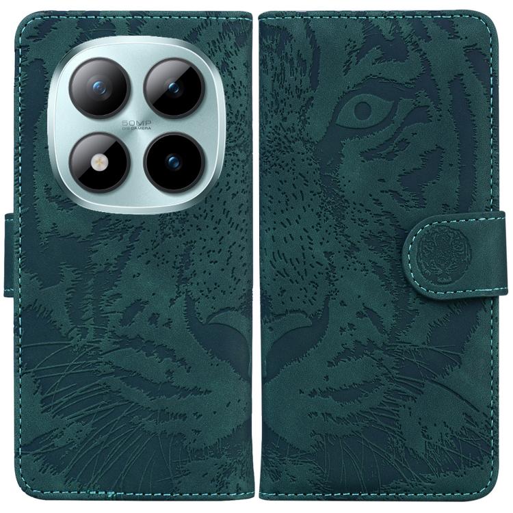 

For Redmi Note 15 Pro 5G Global 163.6mm Tiger Embossing Pattern Flip Leather Phone Case(Green)