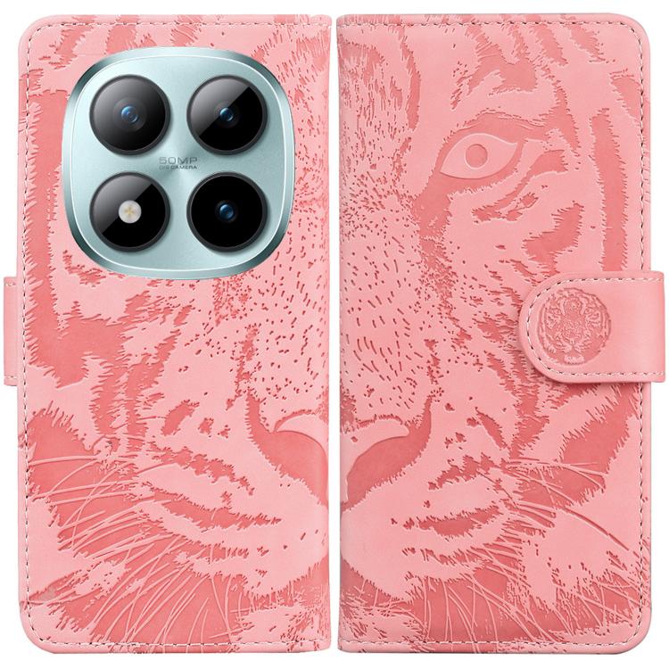 

For Redmi Note 15 Pro 5G Global 163.6mm Tiger Embossing Pattern Flip Leather Phone Case(Pink)