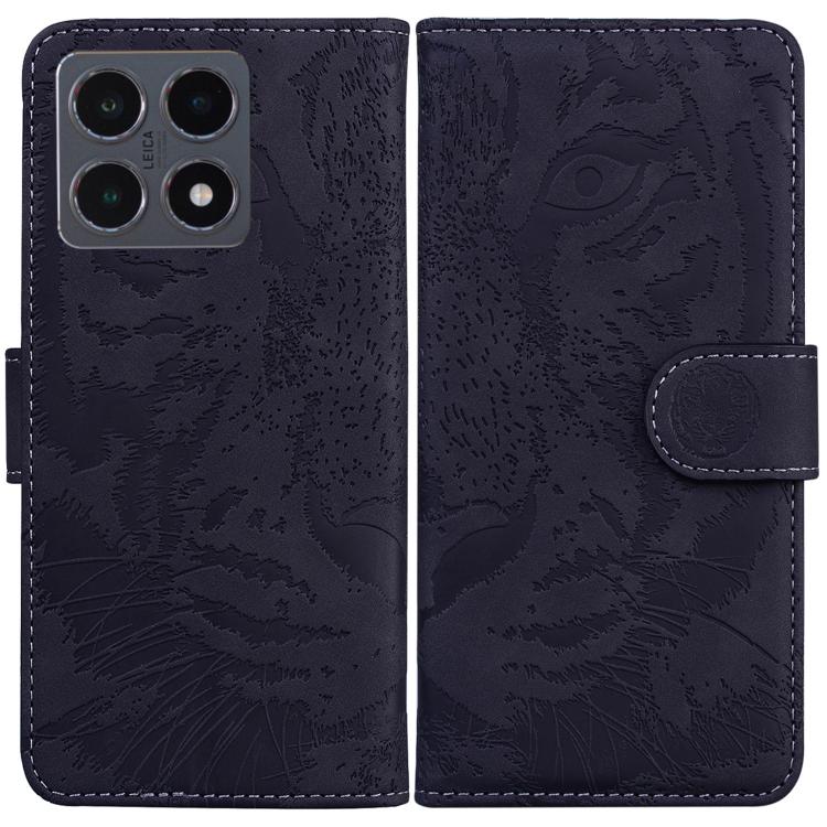 

For Xiaomi 15T 5G Tiger Embossing Pattern Flip Leather Phone Case(Black)