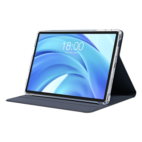 

For Teclast T50 HD / T50 Max Anti-slip Texture Smart Tablet Leather Folio Case(Dark Blue)