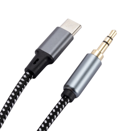 

1m AUX 3.5mm Male to Typ-C Cable Audio Cable(Grey)