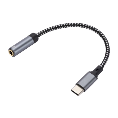 

13cm AUX 3.5mm Female to Type-C Cable Audio Cable(Grey)