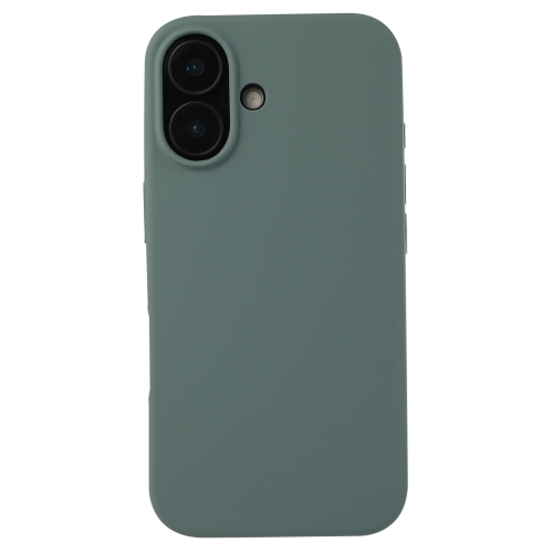 

For iPhone 16 Liquid Silicone Phone Case(Pine Needle Green)