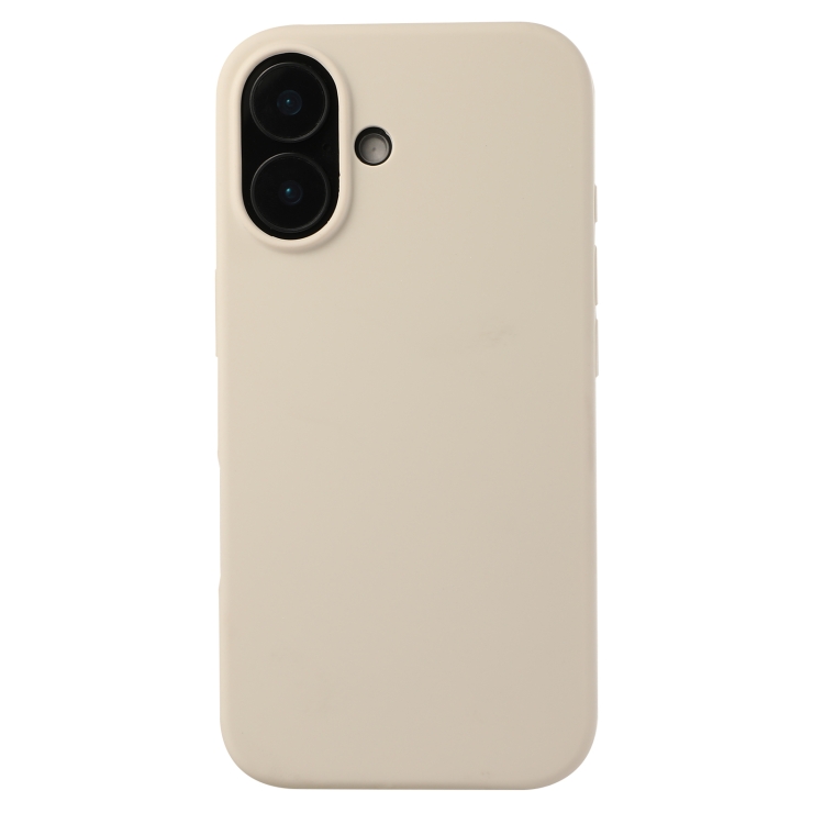 

For iPhone 16 Liquid Silicone Phone Case(Antique White)