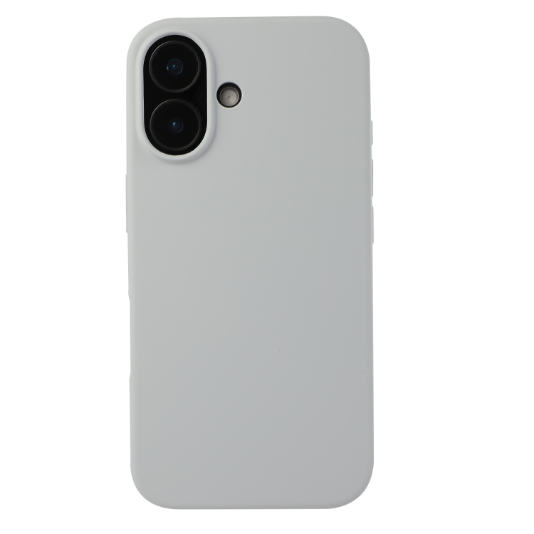 

For iPhone 16 Liquid Silicone Phone Case(Blue Grey)