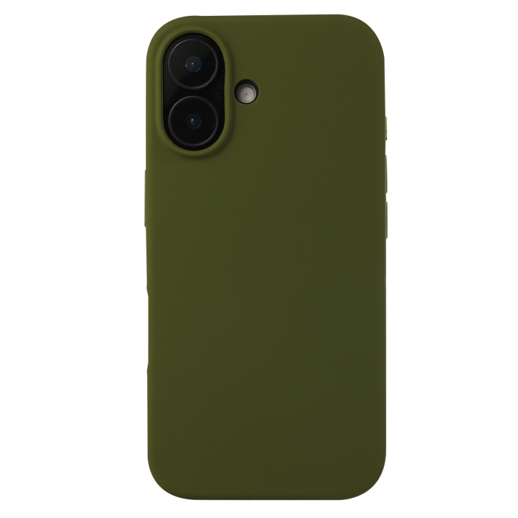 

For iPhone 16 Liquid Silicone Phone Case(Pine Green)