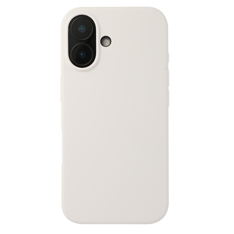 

For iPhone 16 Plus Liquid Silicone Phone Case(White)