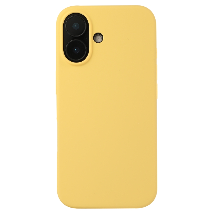 

For iPhone 16 Plus Liquid Silicone Phone Case(Yellow)