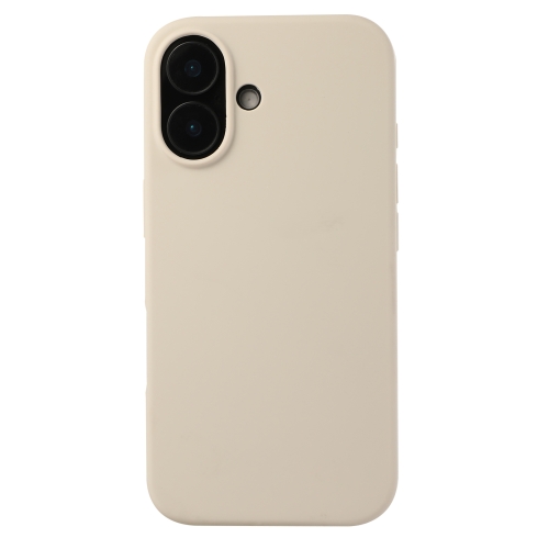 

For iPhone 16 Plus Liquid Silicone Phone Case(Antique White)