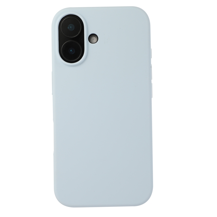 

For iPhone 16 Plus Liquid Silicone Phone Case(Sky Blue)
