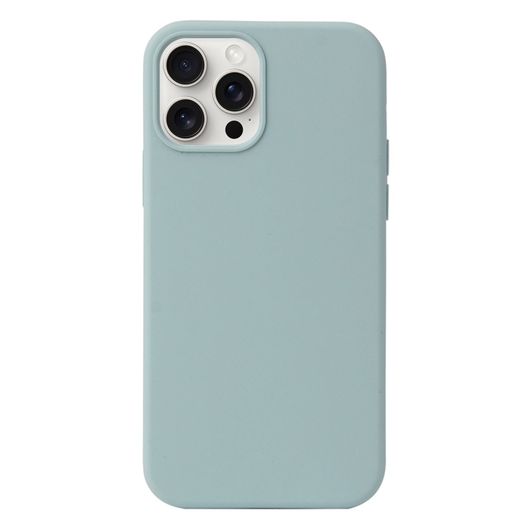 

For iPhone 16 Pro Liquid Silicone Phone Case(Emerald Green)