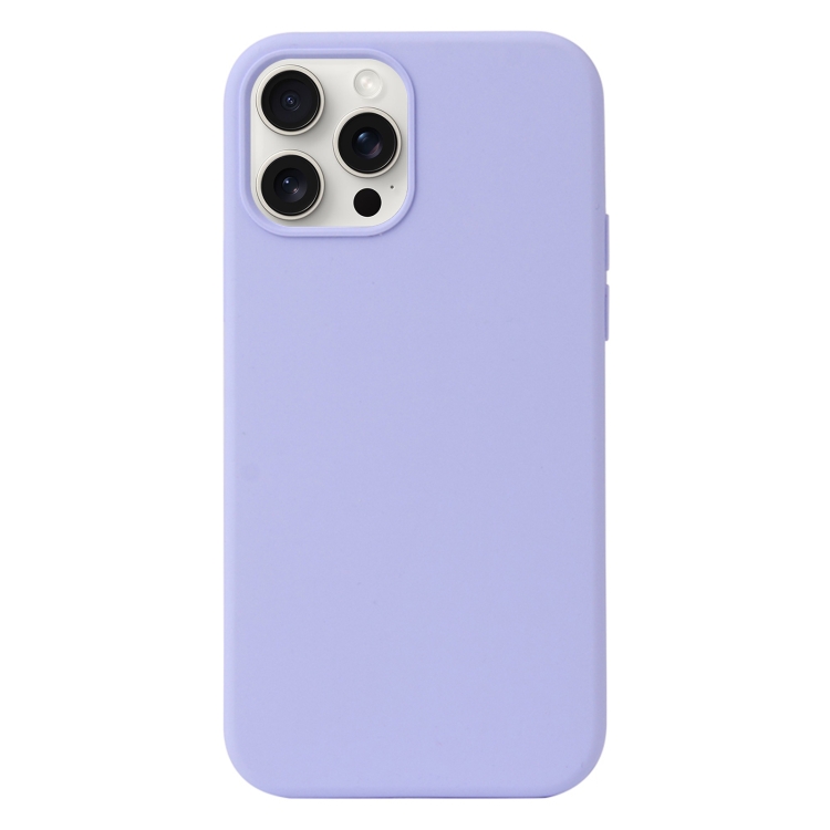 

For iPhone 16 Pro Liquid Silicone Phone Case(Purple)