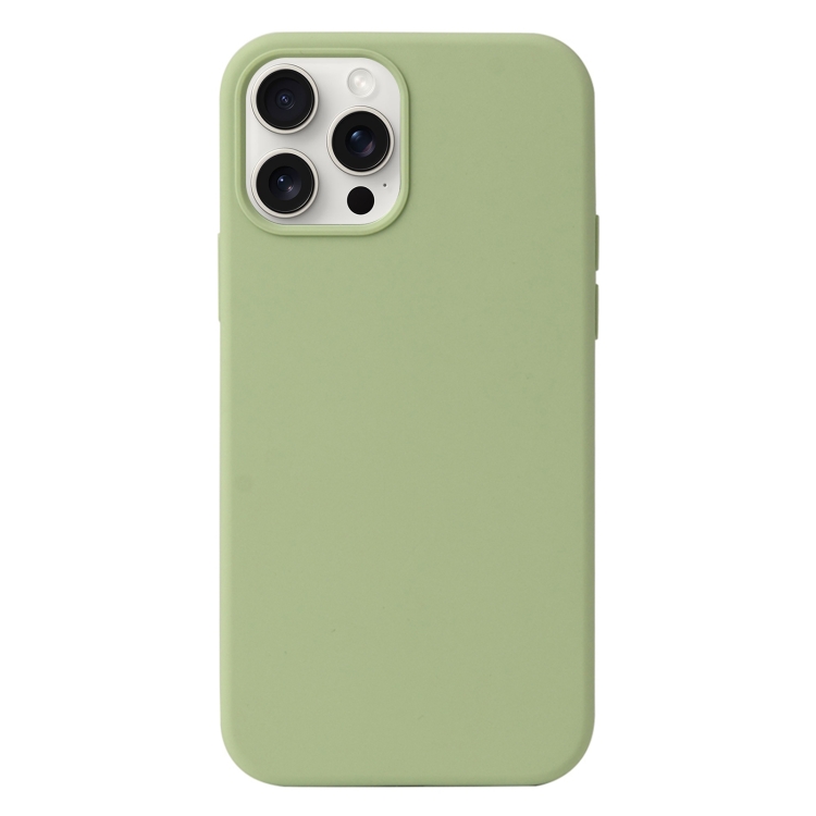 

For iPhone 16 Pro Liquid Silicone Phone Case(Matcha Green)