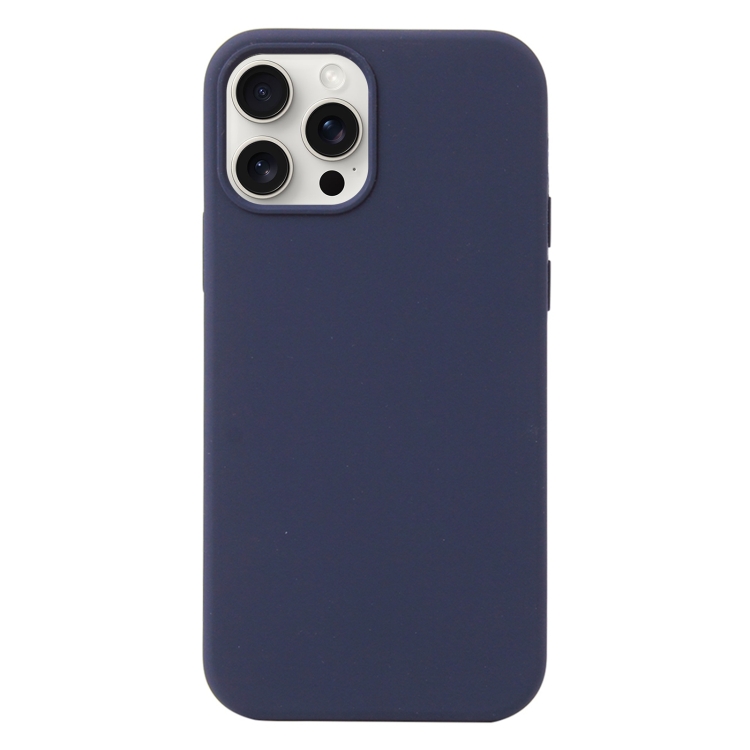

For iPhone 16 Pro Liquid Silicone Phone Case(Midnight Blue)