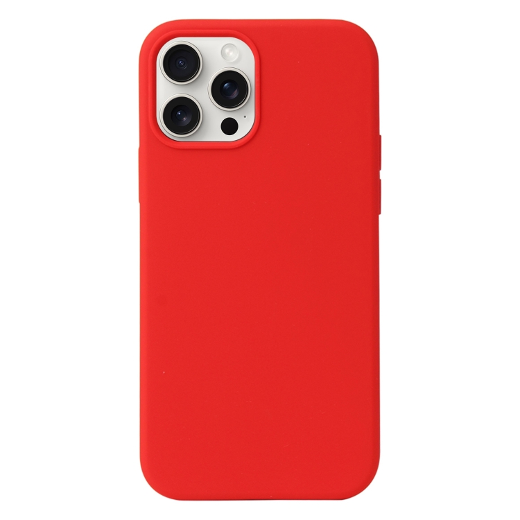 

For iPhone 16 Pro Liquid Silicone Phone Case(Red)
