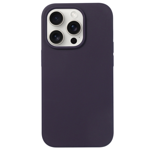 

For iPhone 16 Pro Liquid Silicone Phone Case(Berry Purple)