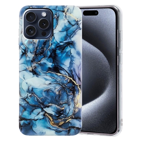 

For iPhone 16 Pro Max IMD Marble TPU Phone Case(Grey)