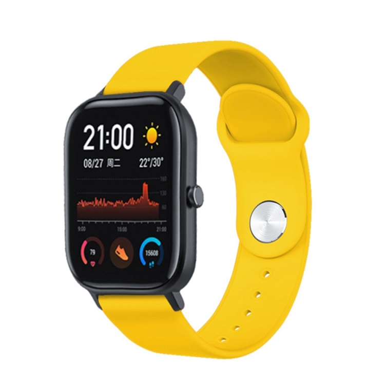 SUNSKY - 22 mm para Huami Amazfit GTS correa de reloj de repuesto de  silicona (amarillo)