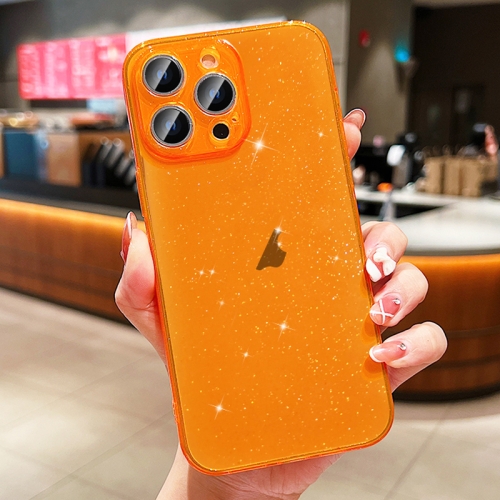 

For iPhone 15 Pro Max Glitter Powder TPU Phone Case(Transparent Orange)