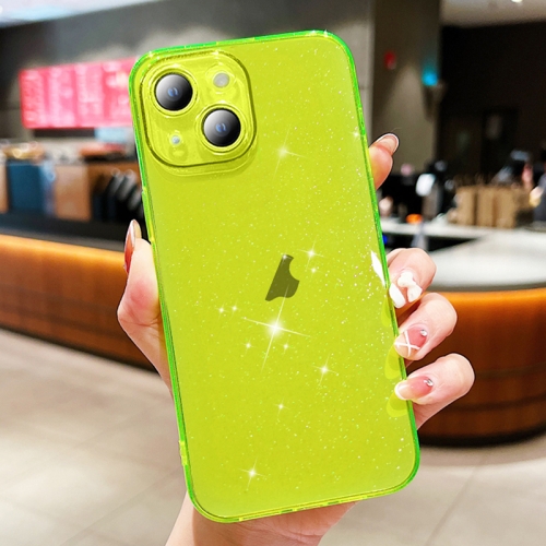 

For iPhone 15 Plus Glitter Powder TPU Phone Case(Transparent Yellow)