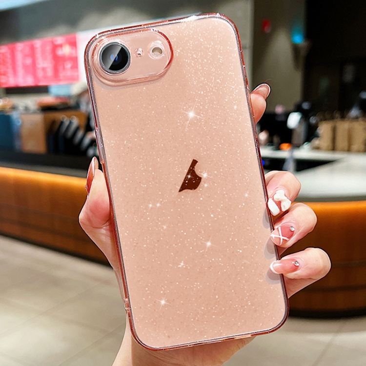 

For iPhone SE 2022 / 2020 / 8 Glitter Powder TPU Phone Case(Transparent Pink)