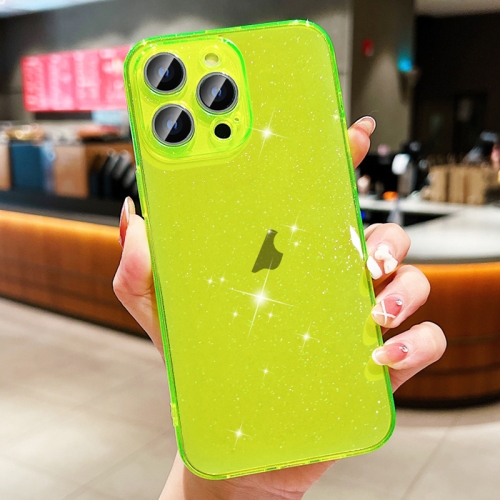 

For iPhone 13 Pro Glitter Powder TPU Phone Case(Transparent Yellow)