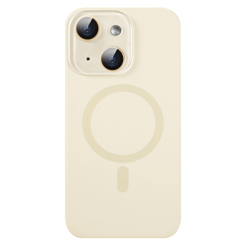 

For iPhone 15 Liquid Silicone MagSafe Full Coverage Phone Case with Lens Film(White)