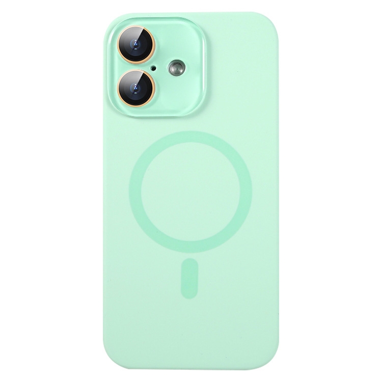 

For iPhone 16 Liquid Silicone MagSafe Full Coverage Phone Case with Lens Film(Green)