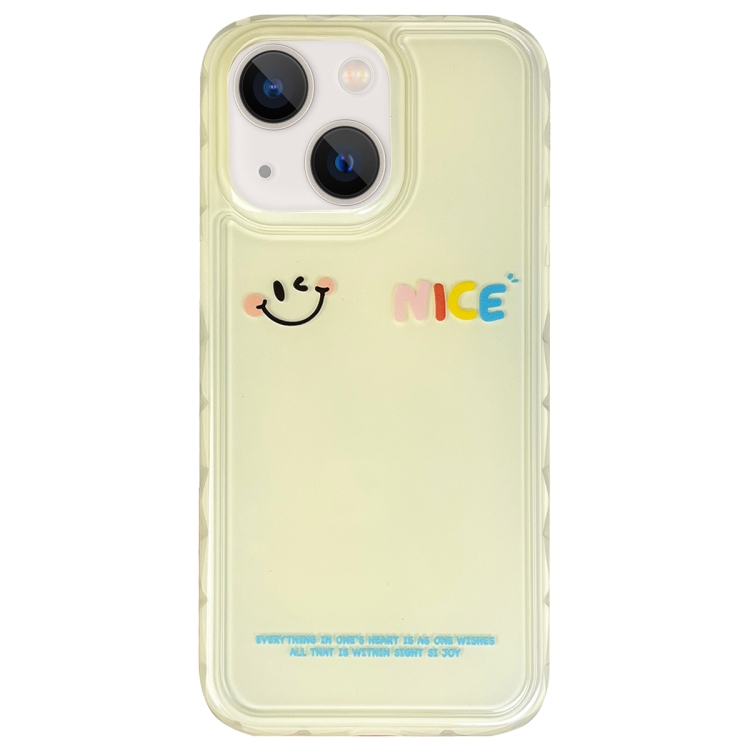 

For iPhone 13 Creative Edge Simple Smiley Face Pattern TPU + PC Phone Case(Yellow)