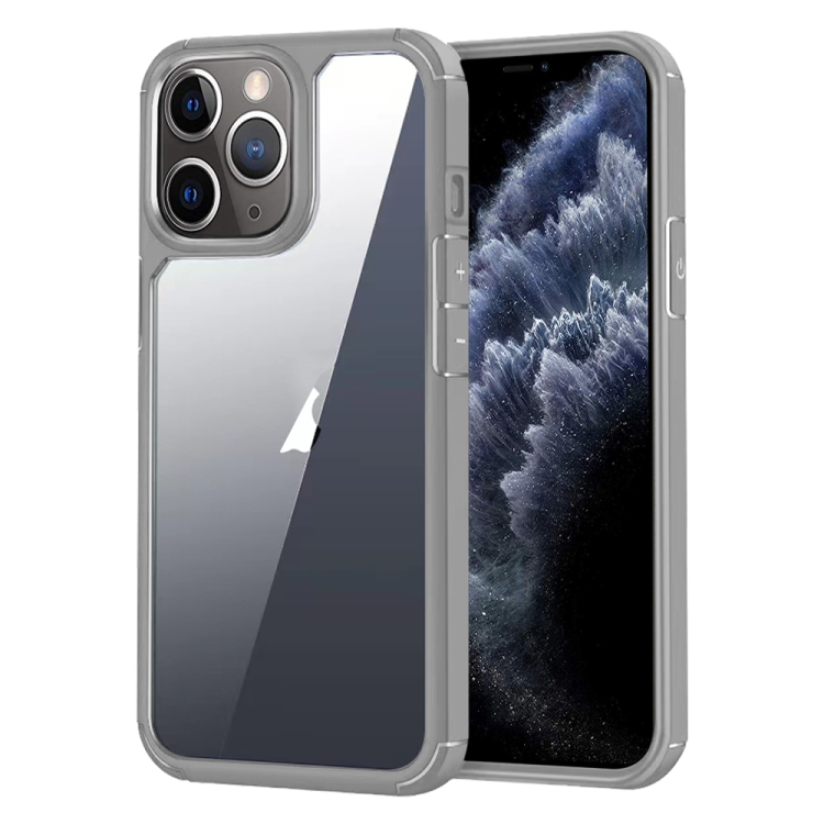 

For iPhone 11 Pro Max Acrylic+TPU Transparent Shockproof Phone Case(Grey)
