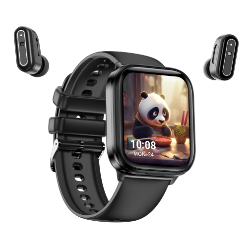 

X9 1.85 inch Square Screen 2 in 1 Bluetooth Earphone Smart Watch(Black)