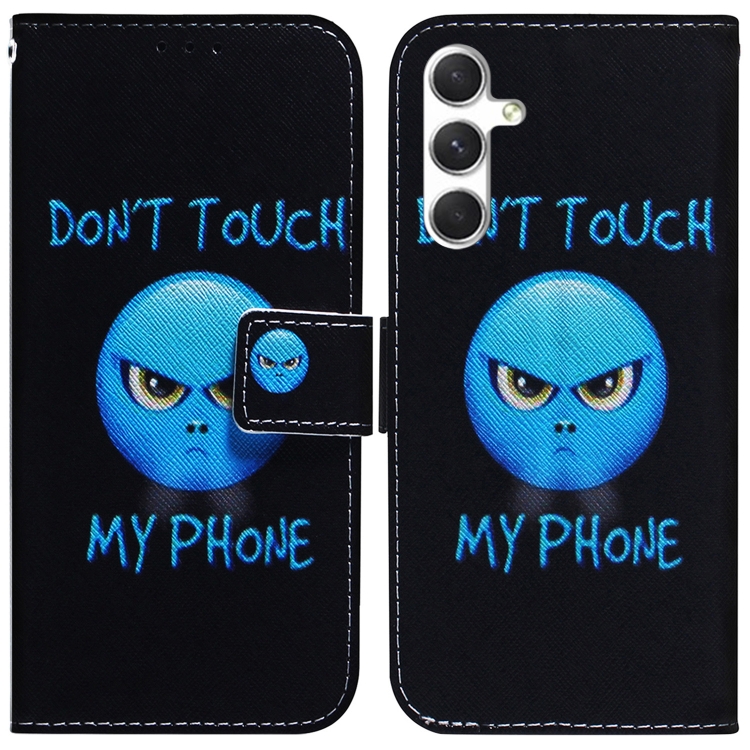 For Samsung Galaxy S25 5G Coloured Drawing Flip Leather Phone Case(Anger) — купить у Sunsky-online WW