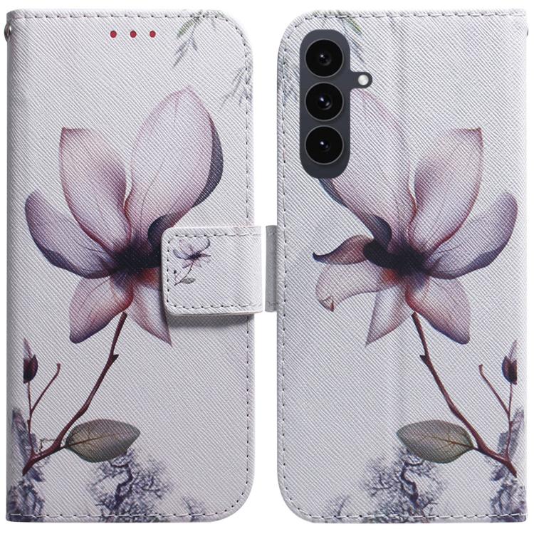 

For Samsung Galaxy S25 FE 5G Coloured Drawing Flip Leather Phone Case(Magnolia)