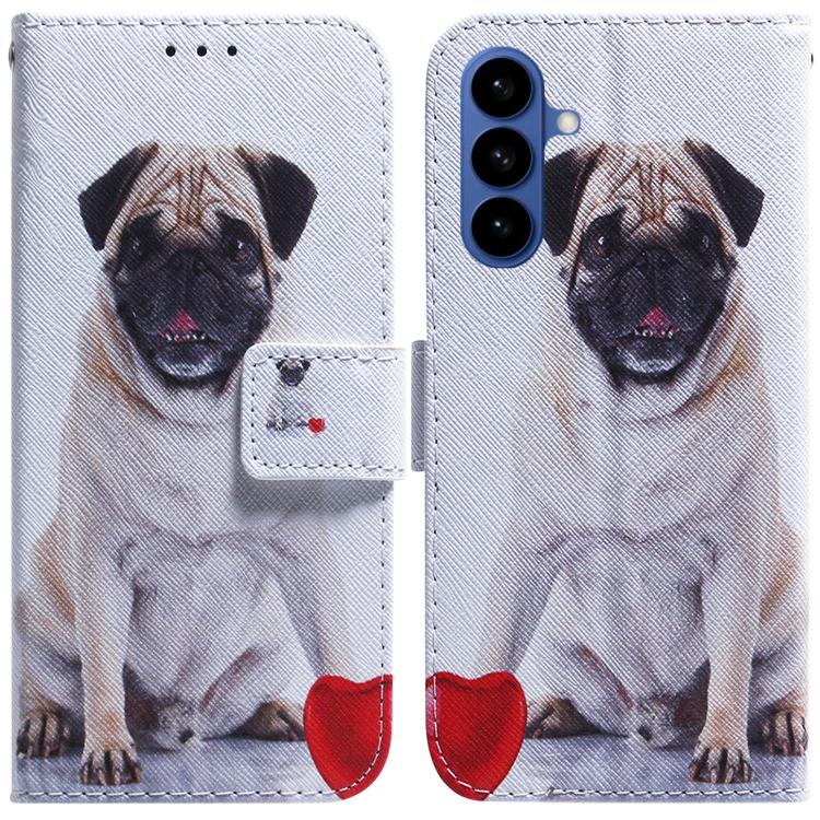 For Samsung Galaxy S26 5G Coloured Drawing Flip Leather Phone Case(Pug) — купить у Sunsky-online WW