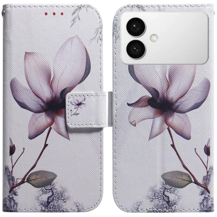 For Samsung Galaxy S26 Edge 5G Coloured Drawing Flip Leather Phone Case(Magnolia) — купить у Sunsky-online WW