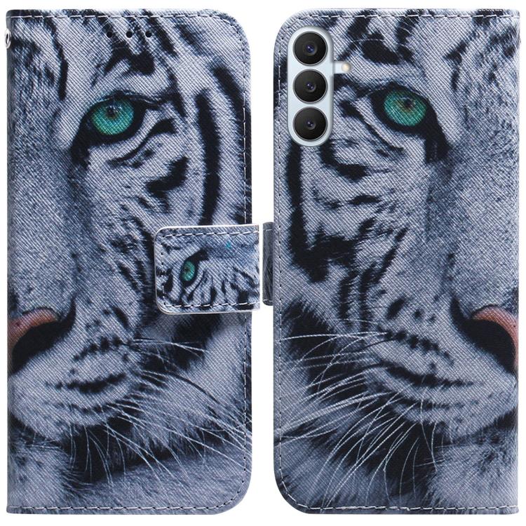 For Samsung Galaxy S26+ 5G Coloured Drawing Flip Leather Phone Case(Tiger)