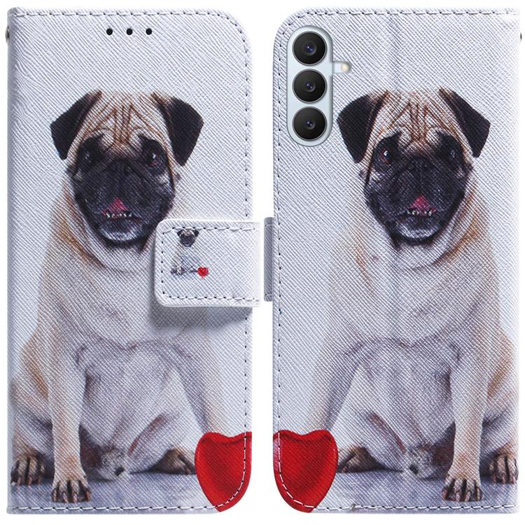 

For Samsung Galaxy S26+ 5G Coloured Drawing Flip Leather Phone Case(Pug)