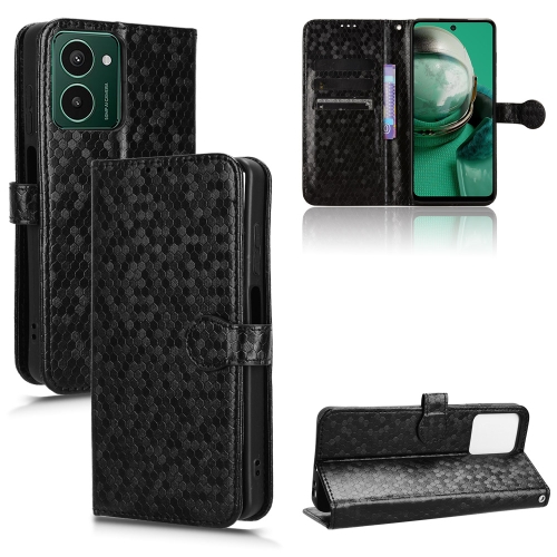 

For HMD Pulse Pro / Pulse / Pulse+ Honeycomb Dot Texture Leather Phone Case(Black)