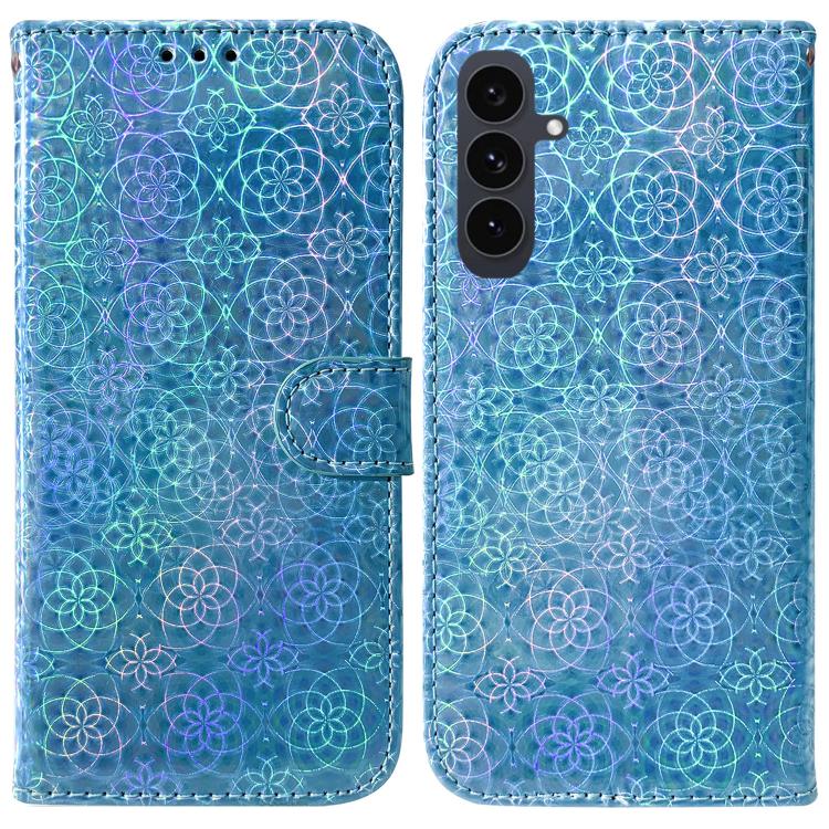 

For Samsung Galaxy S25 FE 5G Colorful Magnetic Buckle Leather Phone Case(Blue)