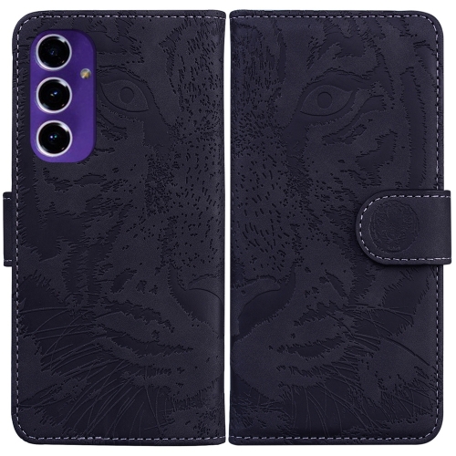 

For Samsung Galaxy S24 FE 5G Tiger Embossing Pattern Flip Leather Phone Case(Black)