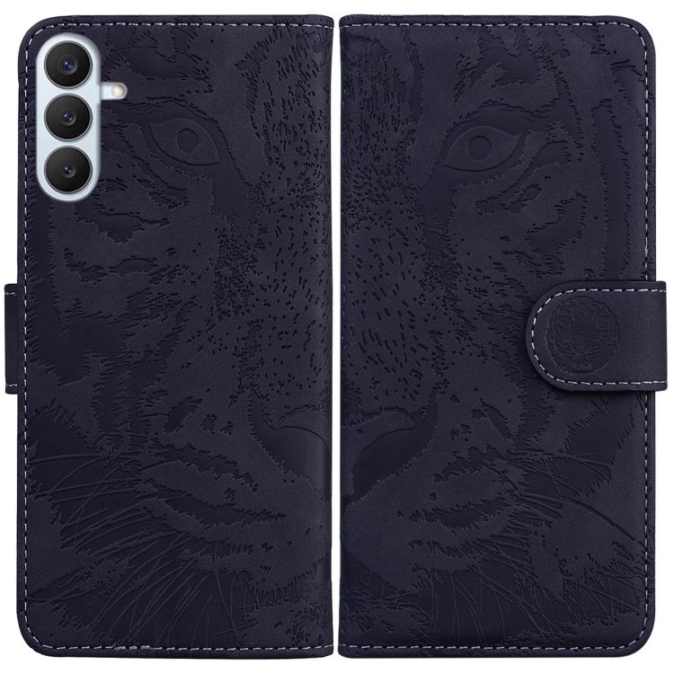 

For Samsung Galaxy S26+ 5G Tiger Embossing Pattern Flip Leather Phone Case(Black)