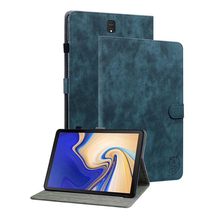 

For Samsung Galaxy Tab S4 10.5 SM-T830 Tiger Pattern Flip Leather Tablet Case(Dark Blue)